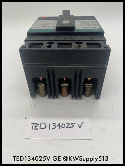 TED134025V~GE TED134025V 25A 3P 480V 18KA Industrial Circuit Breaker-Used