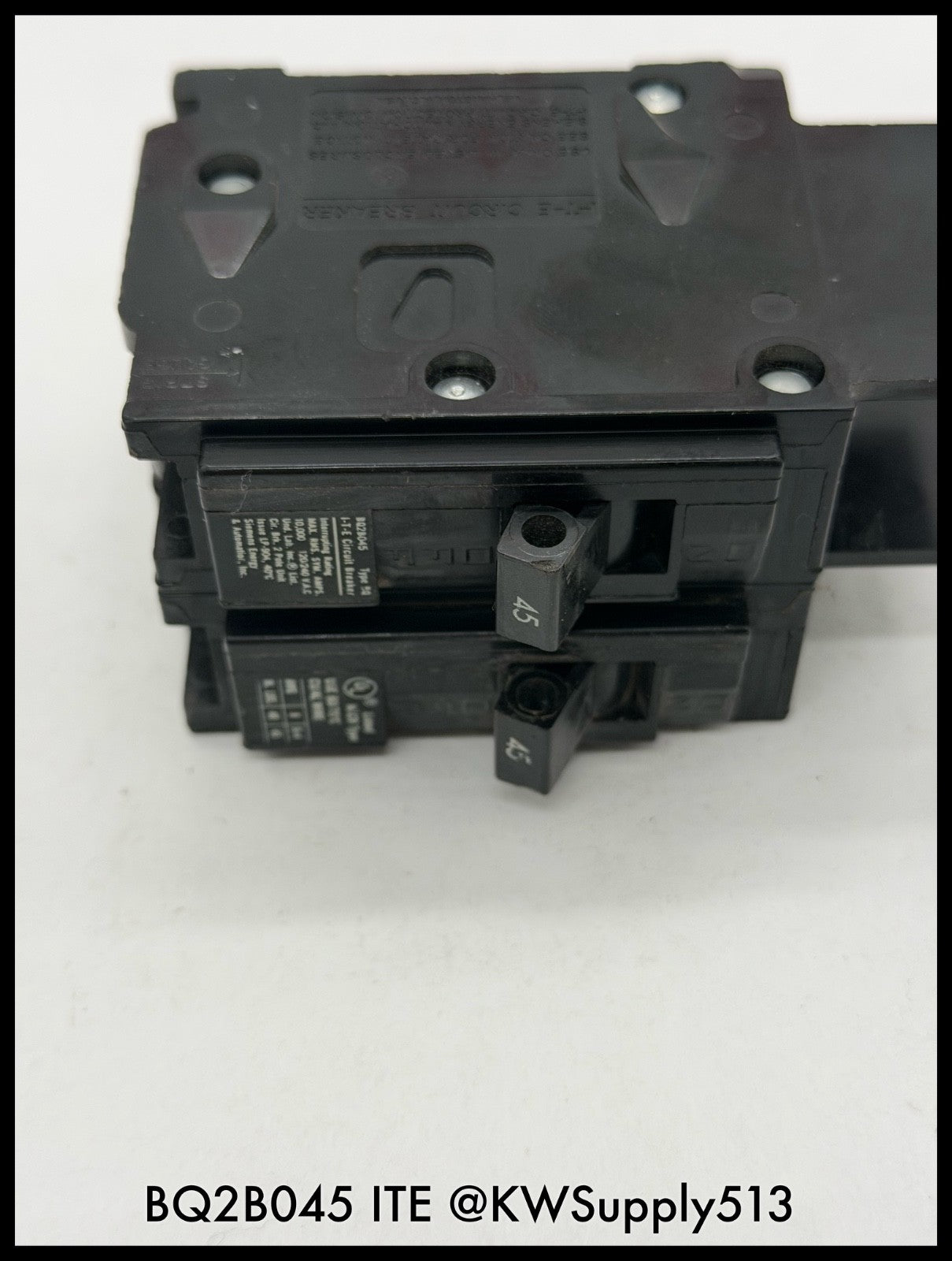 BQ2B045~ITE BQ2B045 45A 2P 1PH 120/240VAC 10KA TM Circuit Breaker-Used