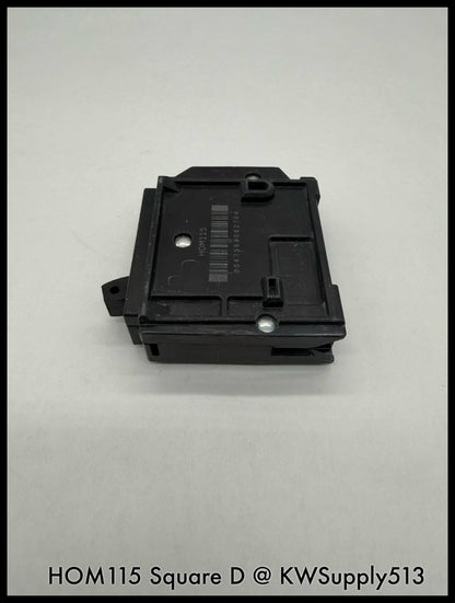 HOM115~Square D HOM115 15A 120VAC 1P 10KA TM Mini Circuit Breaker-Used