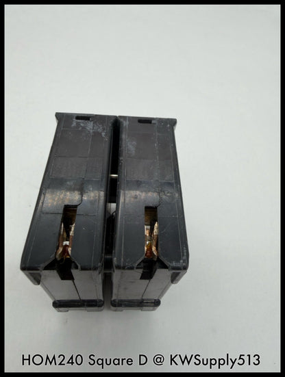 HOM240~Square D HOM240 40A 2P 1PH  240VAC 10KA TM Mini Circuit Breaker-Used