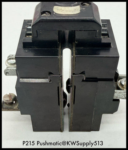 P215~Pushmatic Breakers P215 15A 2P 120/240V Circuit Breaker-Used