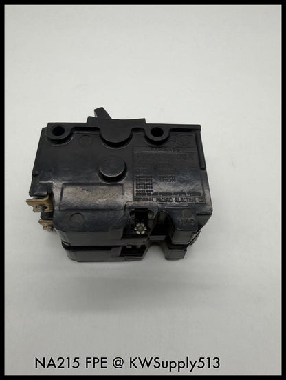NA215~FPE NA215 15A 2P 1PH 120V/240VAC Circuit Breaker-Used
