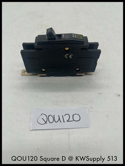 QOU120~Square D QOU120 20A 1p 10ka Mini Circuit Breaker -Used