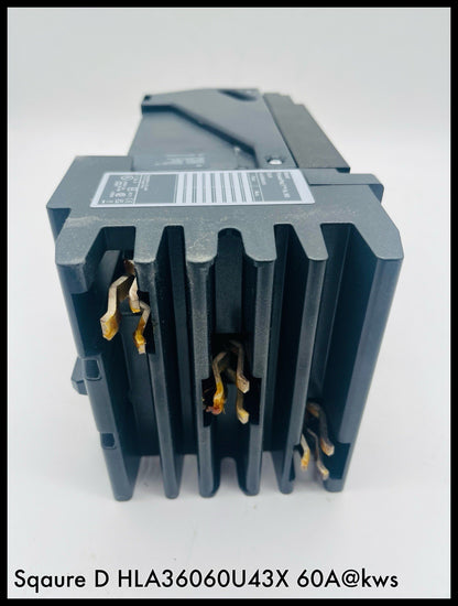HLA36060U43X ~ Square D HLA36060U43X 60A (VTRIPHJ) Powerpact MCCB Unused Surplus