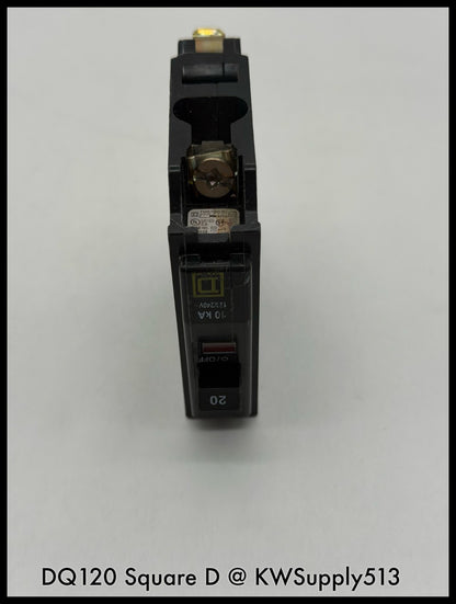 DQ120~Square D DQ120 20A 1P Circuit Breaker-Used