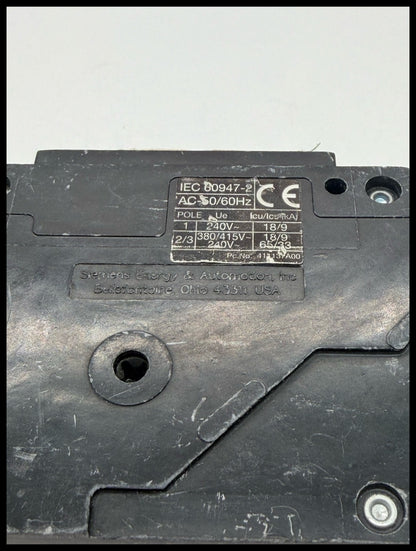 BQD0330~Siemens BQD0330 30A 3P 3PH 480V 14KA Circuit Breaker-Used