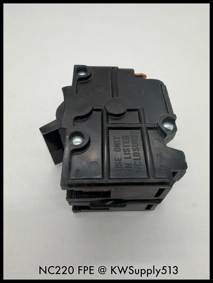 NC220~ FPE NC220 20A 2P 1PH 240V 10KA Circuit Beaker-Used