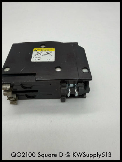 QO2100~Square D QO2100 100A 2P 120/240V 10KA TM Circuit Breaker-Used