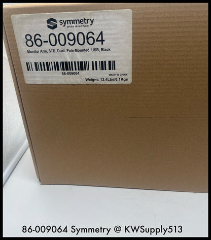 86-009064~Symmetry -86-009064 Easy Adjust Dual Desk Top Monitor Mount-NIB