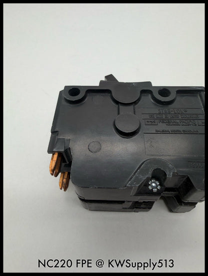NC220~ FPE NC220 20A 2P 1PH 240V 10KA Circuit Beaker-Used