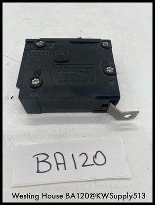BA120~WestingHouse BA120 20A 1P 120/240Vac 10KA Circuit Breaker-Used