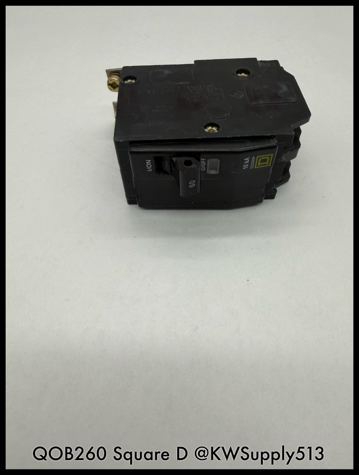 QOB260~Square D QOB260 60A 2P 240VAC 10KA TM LI Circuit Breaker-Used