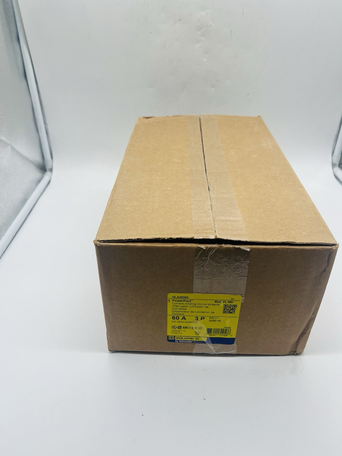 HLA36060 ~ Square D HLA36060 3P 60A 600V Thermal Magnetic MCCB ~ Unused Surplus