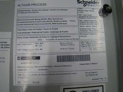 Process Enclosed Drive Controller-ATV660U55T4N2GNWAAN