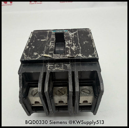 BQD0330~Siemens BQD0330 30A 3P 3PH 480V 14KA Circuit Breaker-Used