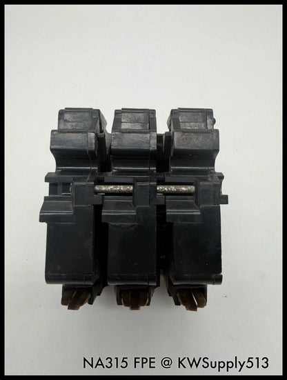 NA315~FPE NA315 15A 3P 3PH 240VAC 10KA Circuit Breaker-Used
