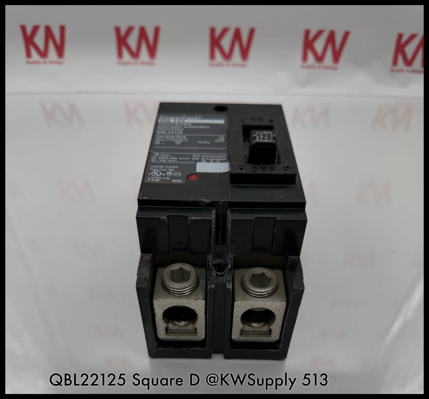 QBL22125~Square D QBL22125 125A 2P 1Ph 240VAC 10KA TM Circuit Breaker-Used