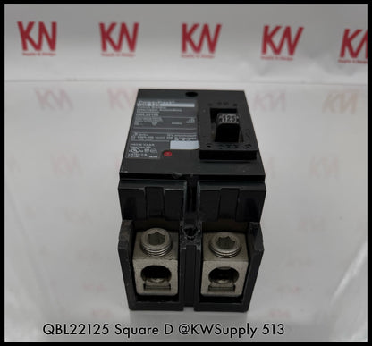 QBL22125~Square D QBL22125 125A 2P 1Ph 240VAC 10KA TM Circuit Breaker-Used