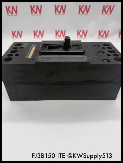 FJ3B150~ITE FJ3B150 150A 3P 3PH 600VAC 14KA Molded Case Circuit Breaker-Used