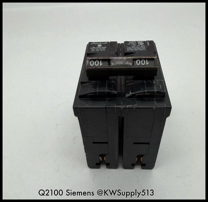 Q2100~Siemens Q2100 100A 2 Pole1P 120/ 240V 10KA Circuit Breaker -Used