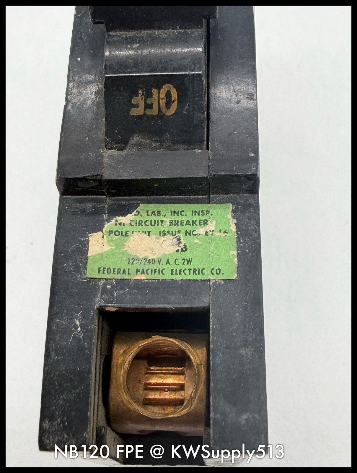 NB120~FPE NB120 20A 1P 120VAC 10KA Circuit Breaker-Used