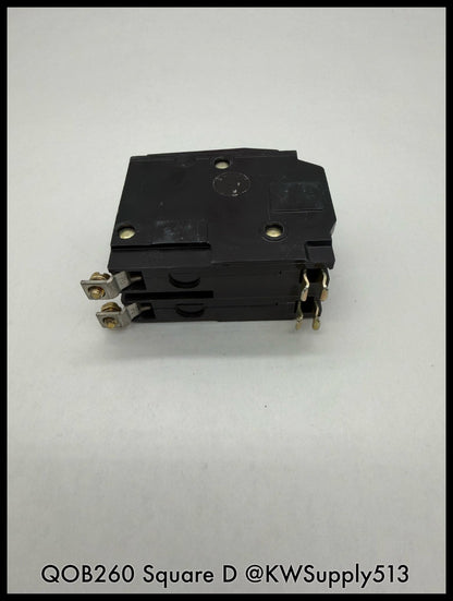 QOB260~Square D QOB260 60A 2P 240VAC 10KA TM LI Circuit Breaker-Used