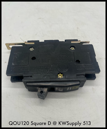 QOU120~Square D QOU120 20A 1p 10ka Mini Circuit Breaker -Used