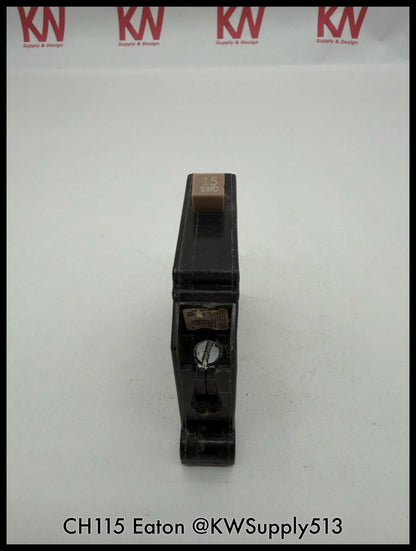CH115~Eaton CH115 15A 120V 1P 10KA Mini Circuit Breaker-Used