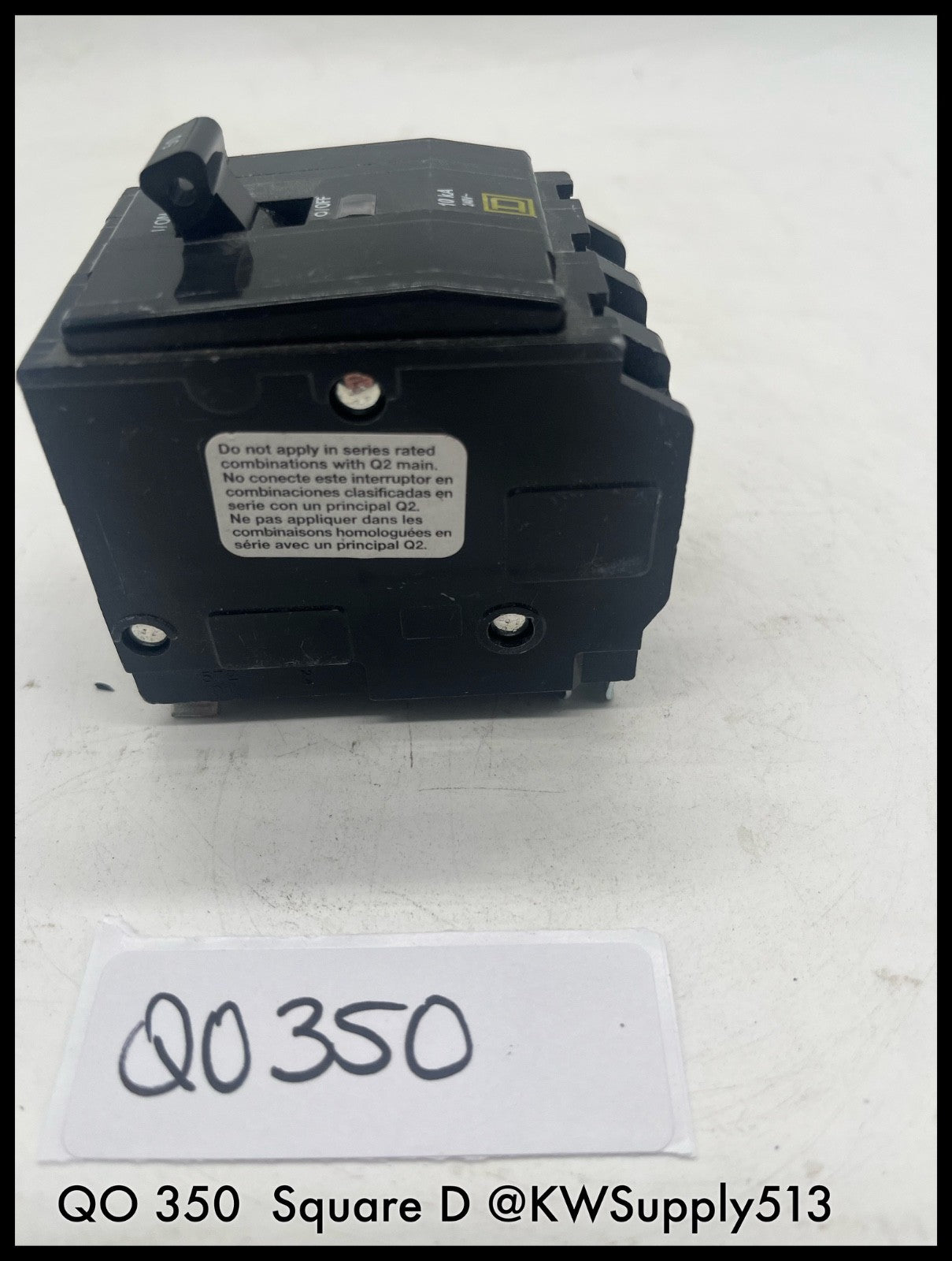 QO350~Square D QOB350 50A 3P 120/240V 10KA Mini Circuit Breaker-Used