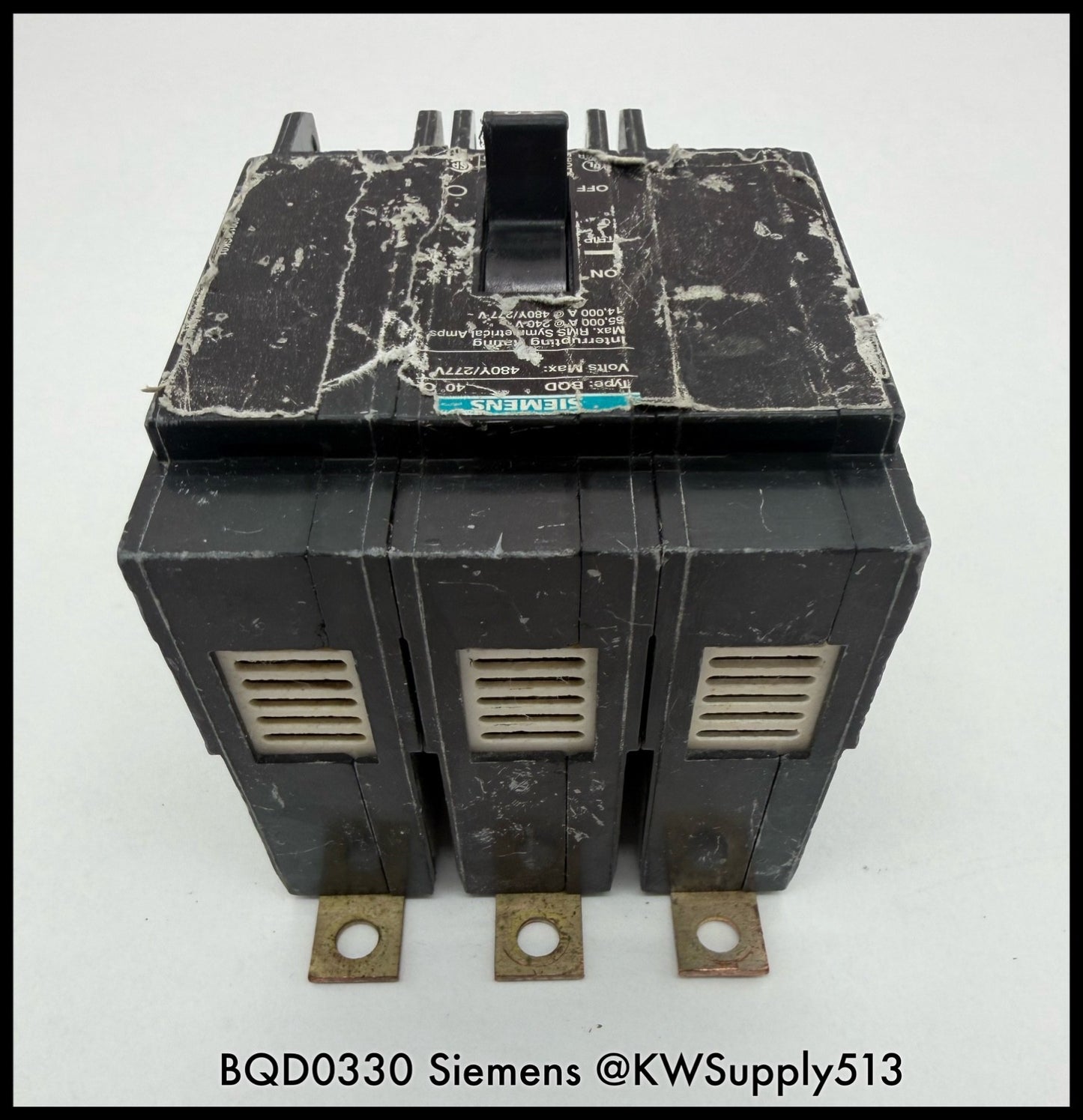 BQD0330~Siemens BQD0330 30A 3P 3PH 480V 14KA Circuit Breaker-Used