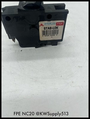 NC20~FPE NC20 20A 1P Thin Series 120V Circuit Breaker -Used