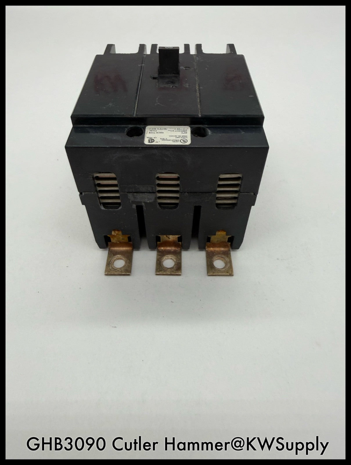 GHB3090~Cutler Hammer GHB3090 90A 480VAC Circuit Breaker-Used