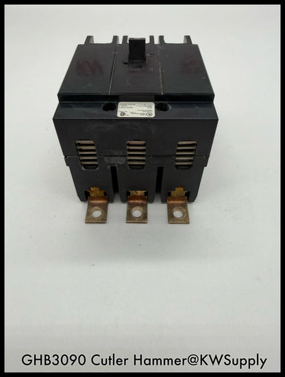 GHB3090~Cutler Hammer GHB3090 90A 480VAC Circuit Breaker-Used