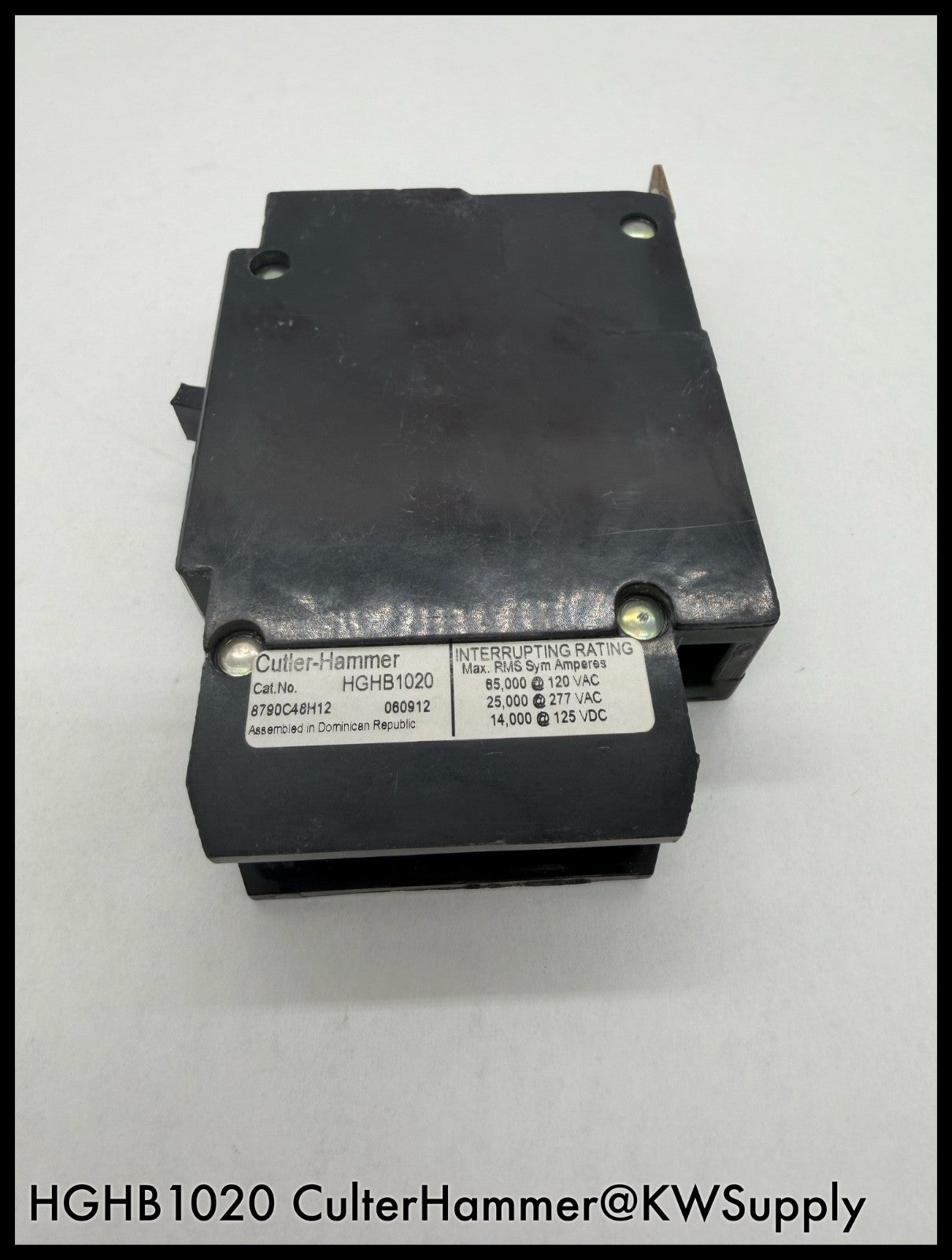 HGHB1020~Culter Hammer HGHB1020 20A 1P 277V Circuit Breaker-Used