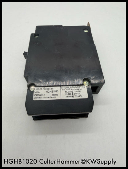 HGHB1020~Culter Hammer HGHB1020 20A 1P 277V Circuit Breaker-Used