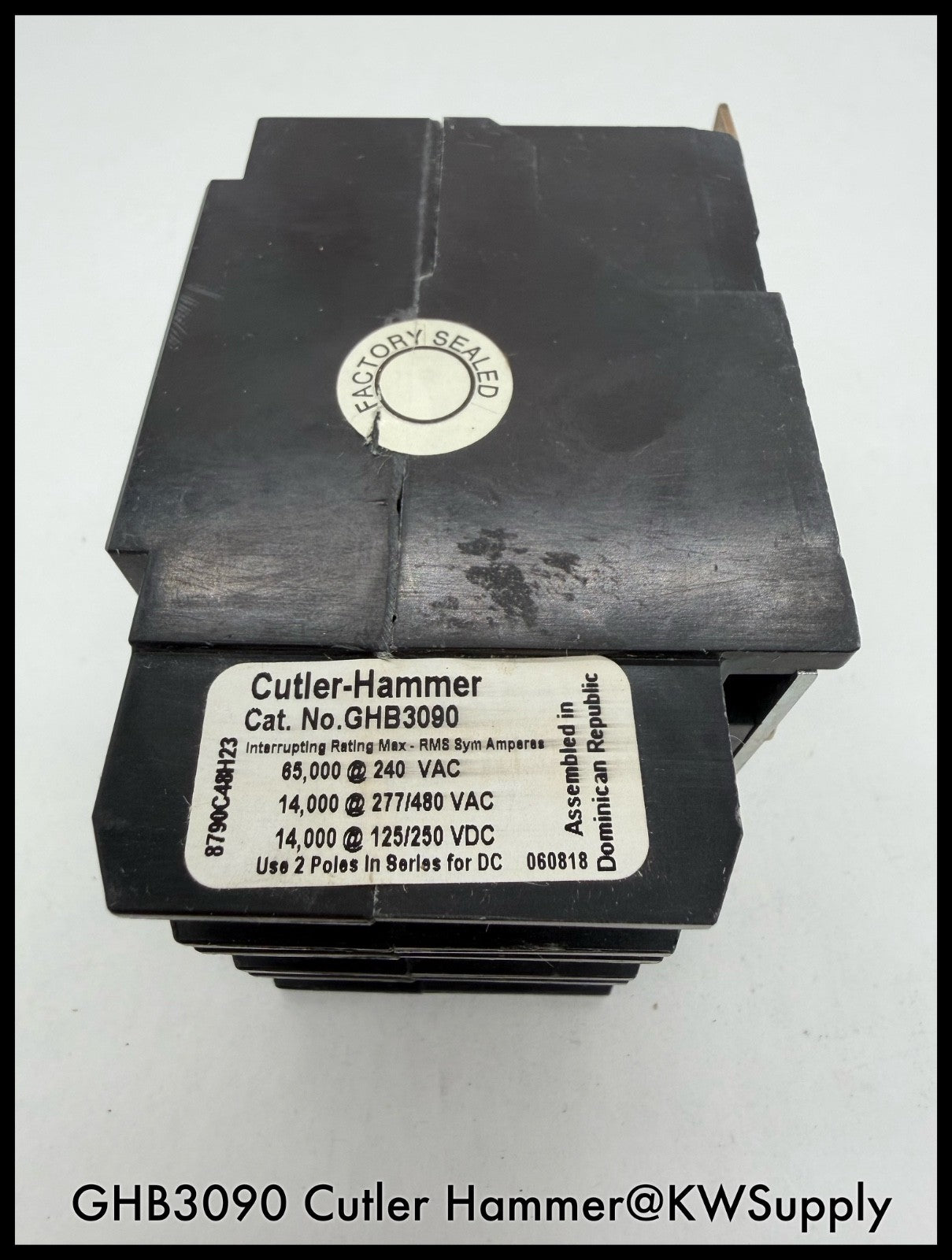 GHB3090~Cutler Hammer GHB3090 90A 480VAC Circuit Breaker-Used