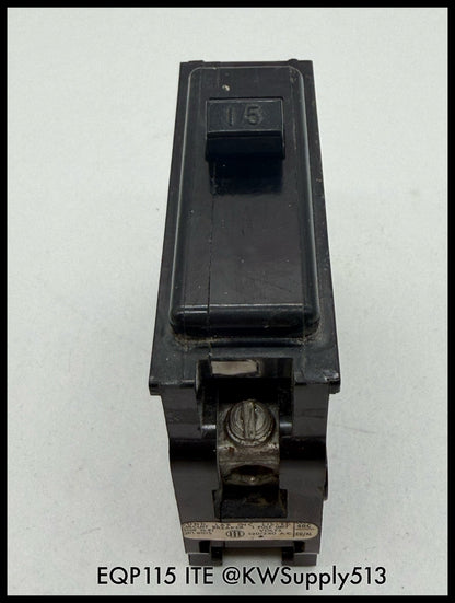 EQP115~ITE EQP115 15A 1P Circuit Breaker-Used