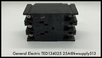 TED134025 ~ GE TED134025 25A 3P 480V TED Type MCCB ~ Inspected/90 Day Warranty