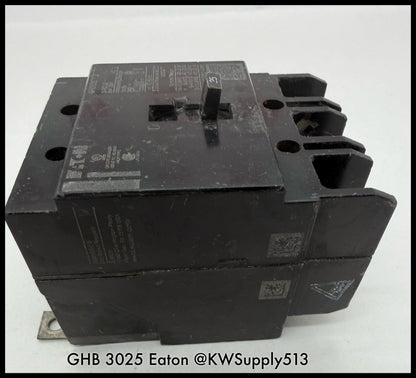 GHB3025~Eaton GHB3025 25A 480VAC Molded Case Circuit Breaker -Used