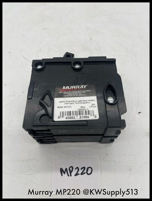 MP220~Murray MP220 20A 2P 60Hz 10KA 120/240V Circuit Breaker-Used