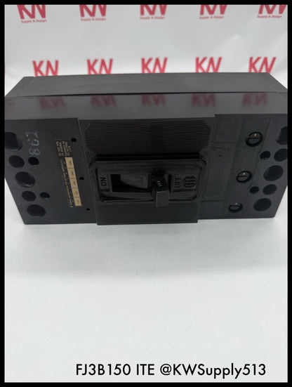 FJ3B150~ITE FJ3B150 150A 3P 3PH 600VAC 14KA Molded Case Circuit Breaker-Used