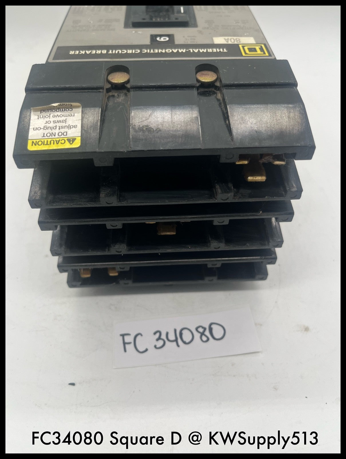 FC34080~ Square D FC34080 80A 3P 480V I-Line Circuit Breaker-Used