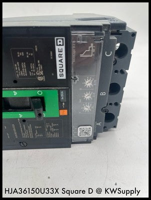 HJA36150U33X~Square D HJA36150U33X 150A 3P 600V A-Line Circuit Breaker Unused