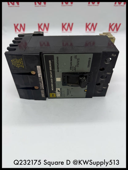 Q232175~Square D Q232175 175A 3P 3PH 240VAC 10KA I-Line Circuit Breaker-Used