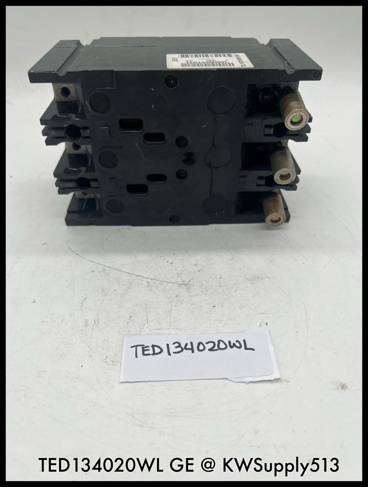 TED134020WL~GE TED134020WL 20A 3P 600VAC 500VDC Industrial Circuit Breaker-Used