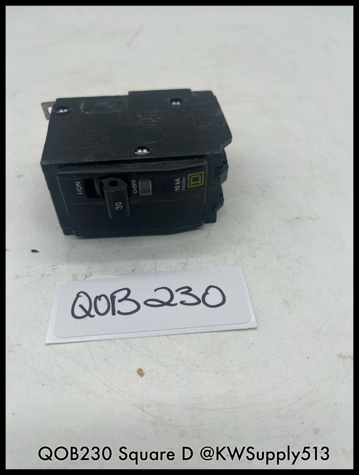 QOB230~Square D QOB230 30A 2P 120/240V  10KA Mini Circuit Breaker-Used