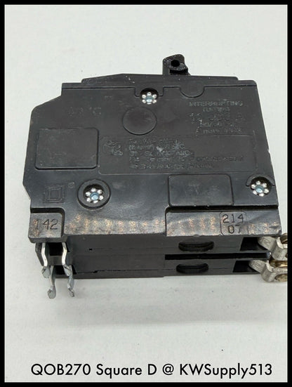 QOB270~Square D QOB270 70A 2P 240VAC TM Circuit Breaker -Used