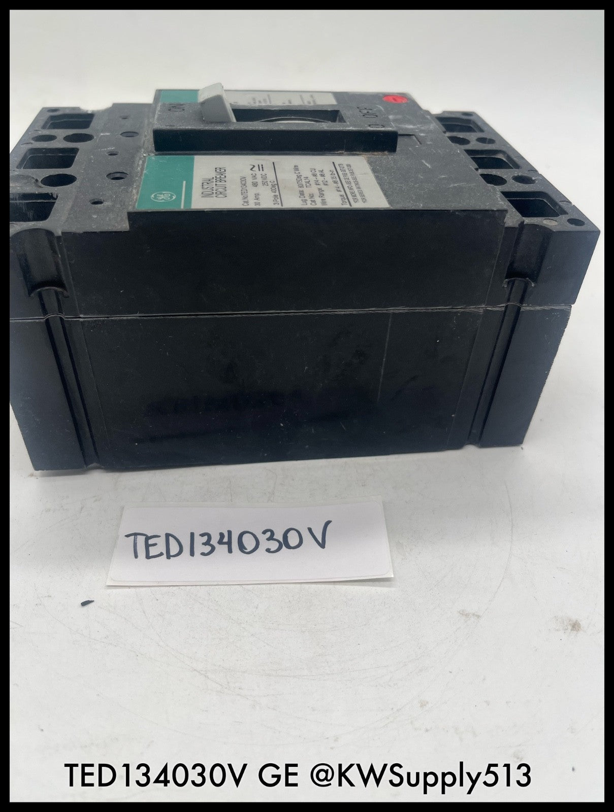 TED134030V~GE TED134030V 30A 3P 480V 18KA Industrial Circuit Breaker-Used