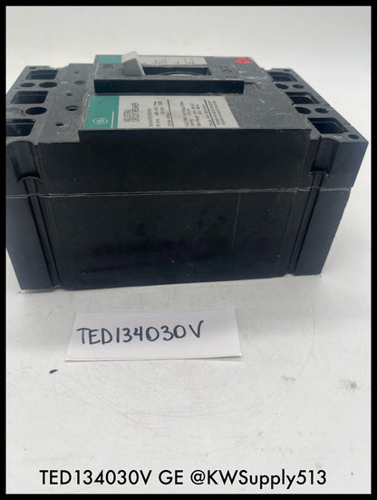 TED134030V~GE TED134030V 30A 3P 480V 18KA Industrial Circuit Breaker-Used