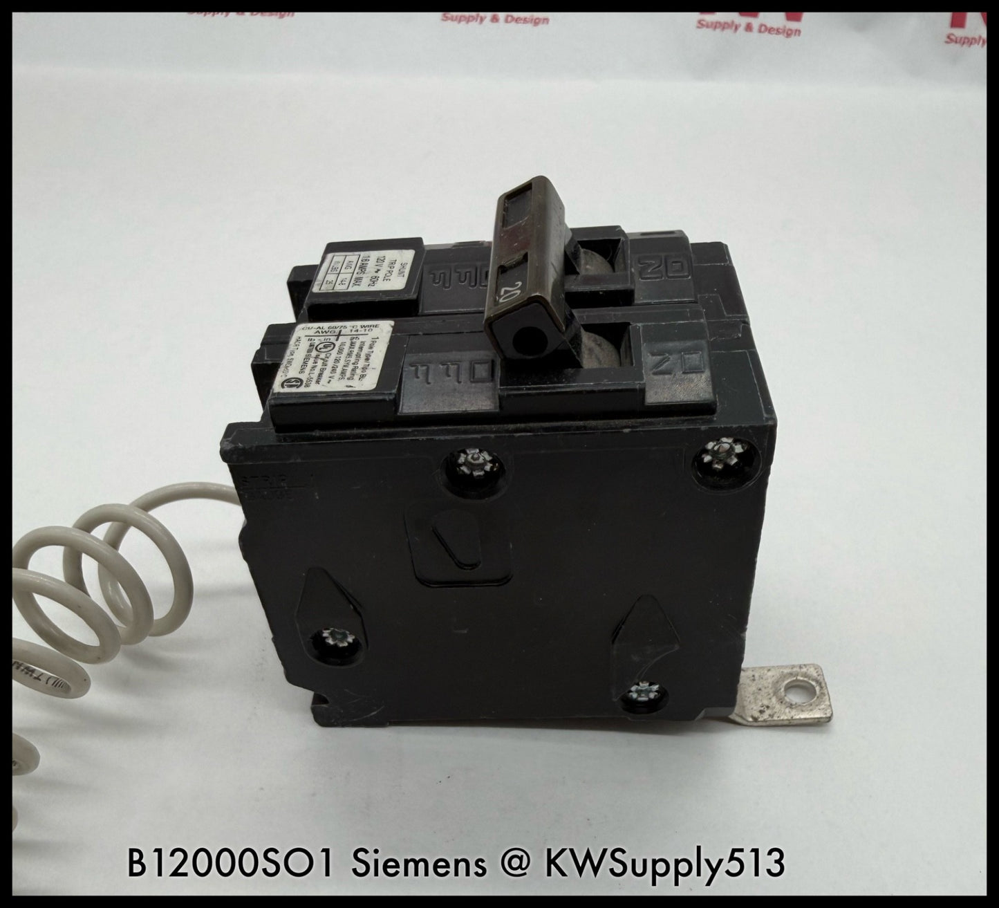 B12000S01~Siemens B1200S01 20A 120/240VAC 1P 1PH 10KA Circuit Breaker-Used